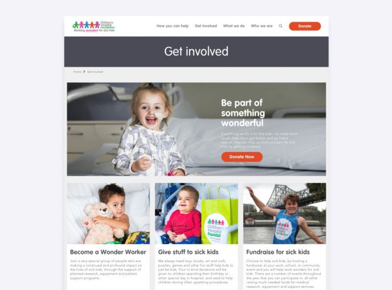 The Children's Hospital Foundation Website - Marlin Communications