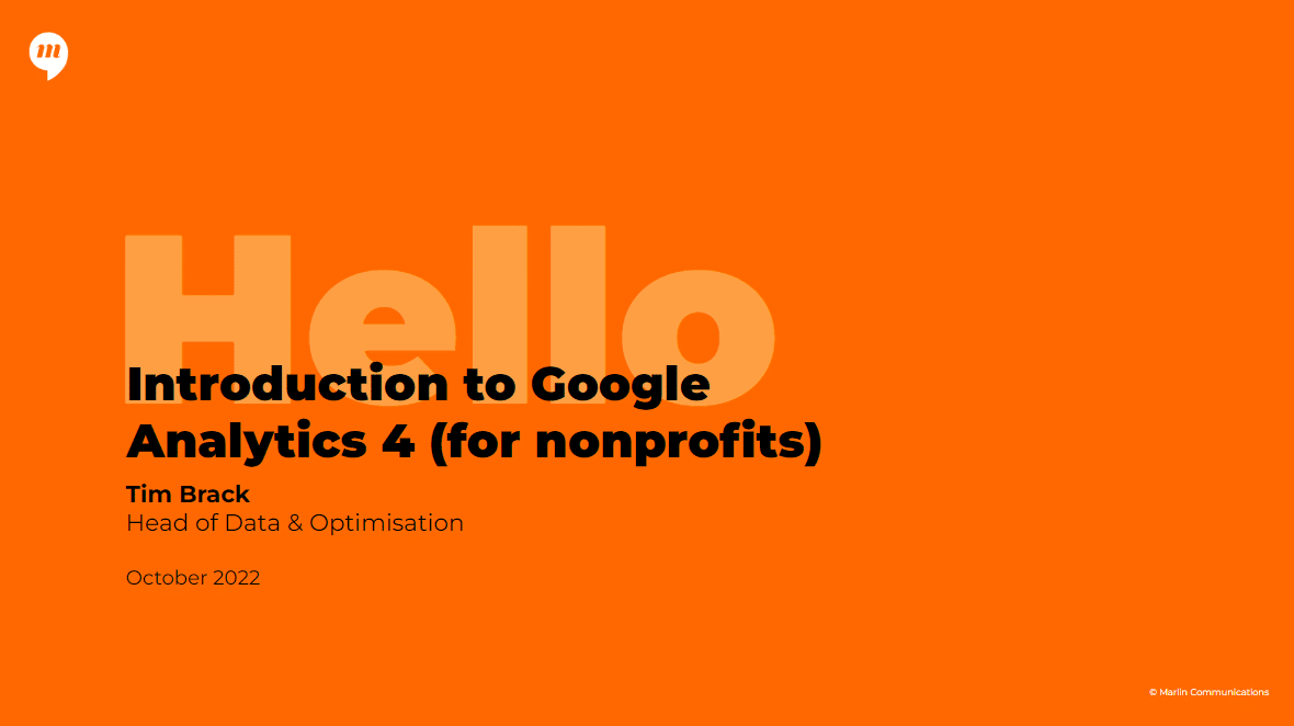 Introduction to GA4 (for nonprofits)