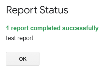 screenshot - report success