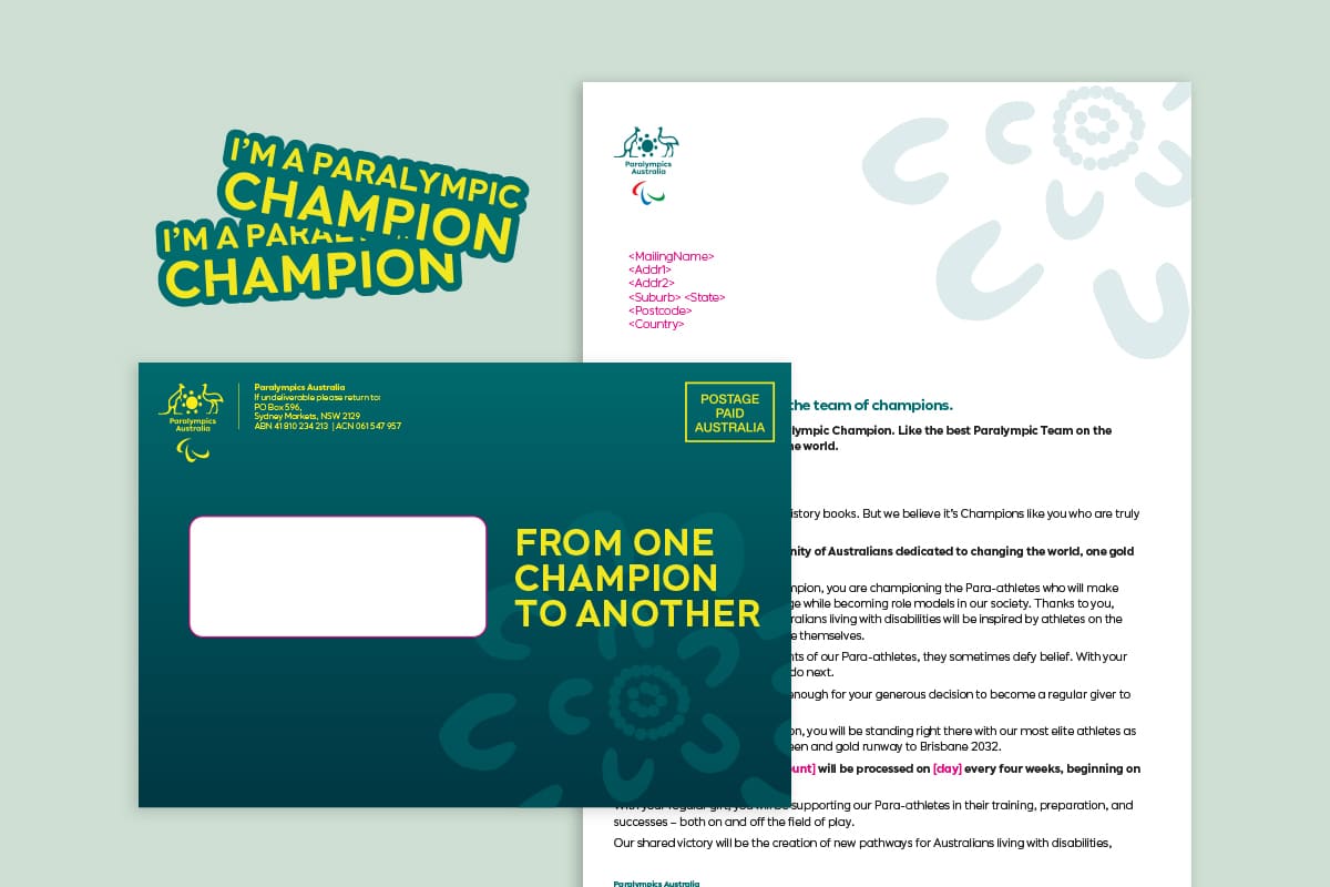 Paralympics Australia Regular Giving Refresh & Product Book