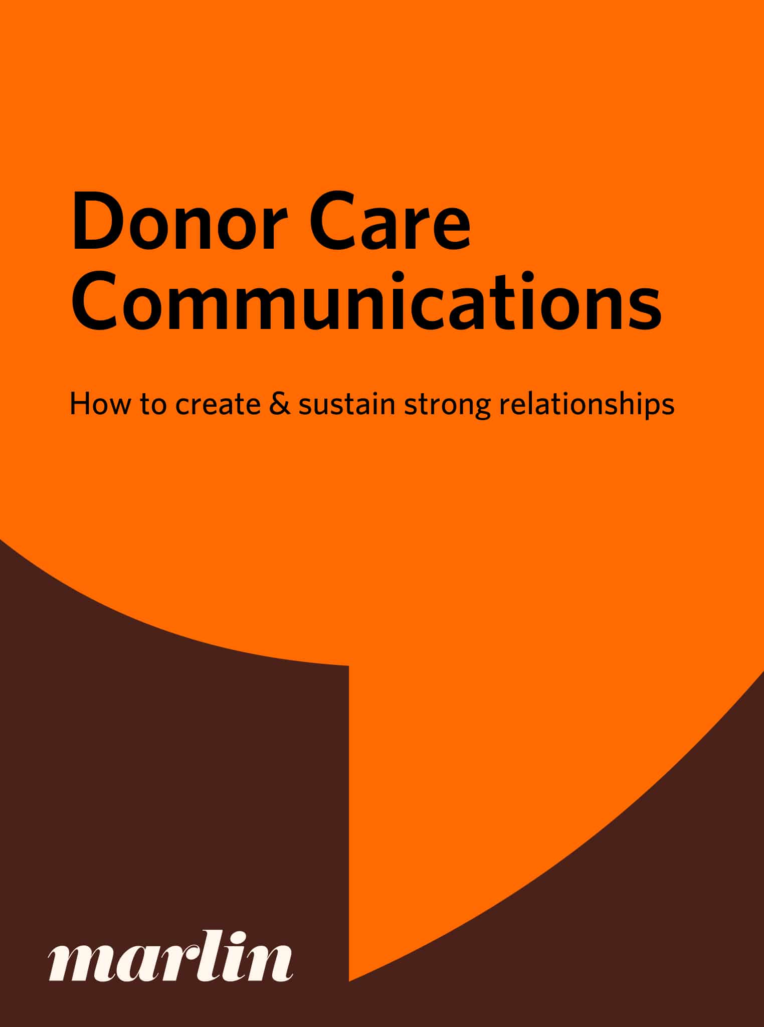 Front cover with an orange quote mark on a maroon background.