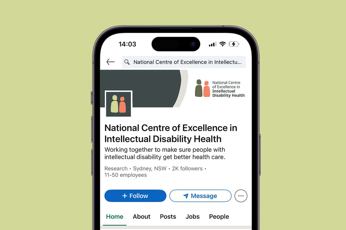 National Centre of Excellence in Intellectual Disability Health brand identity